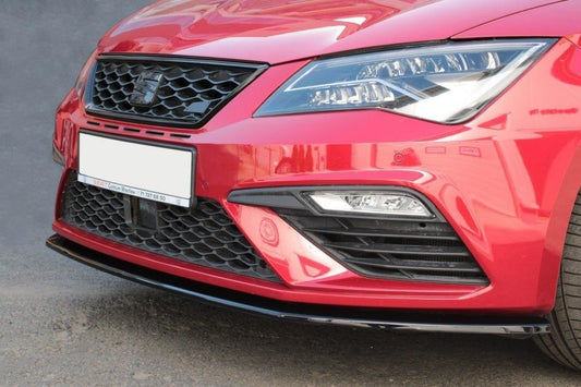 Front Ansatz V.1 für Seat Leon Cupra / FR Mk3 FL schwarz Hochglanz