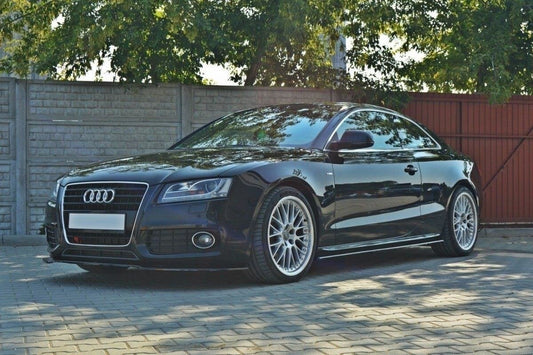 Seitenschweller Ansatz für Audi S5 / A5 / A5 S-Line 8T / 8T FL schwarz matt