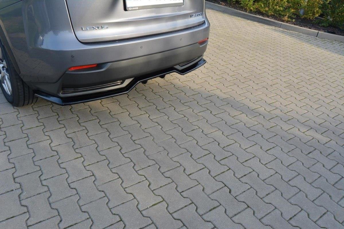 Mittlerer Diffusor Heck Ansatz für Lexus NX Mk1 H DTM LOOK schwarz matt