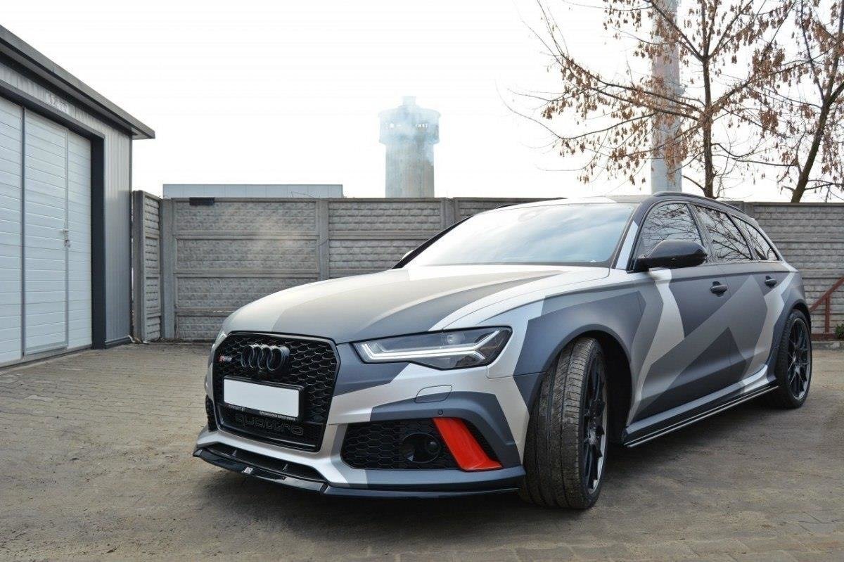 Front Ansatz V.2 für Audi RS6 C7 / C7 FL schwarz Hochglanz