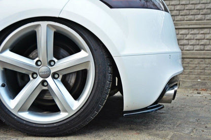 Heck Ansatz Flaps Diffusor für AUDI TT MK2 S-Line Carbon Look