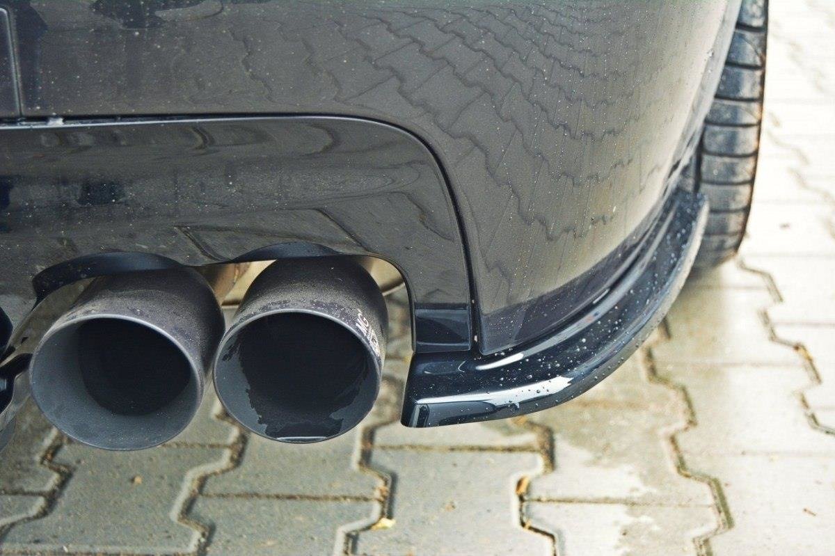 Heck Ansatz Flaps Diffusor für BMW 5er F11 M Paket (mit zwei Doppel Endstücken) Carbon Look