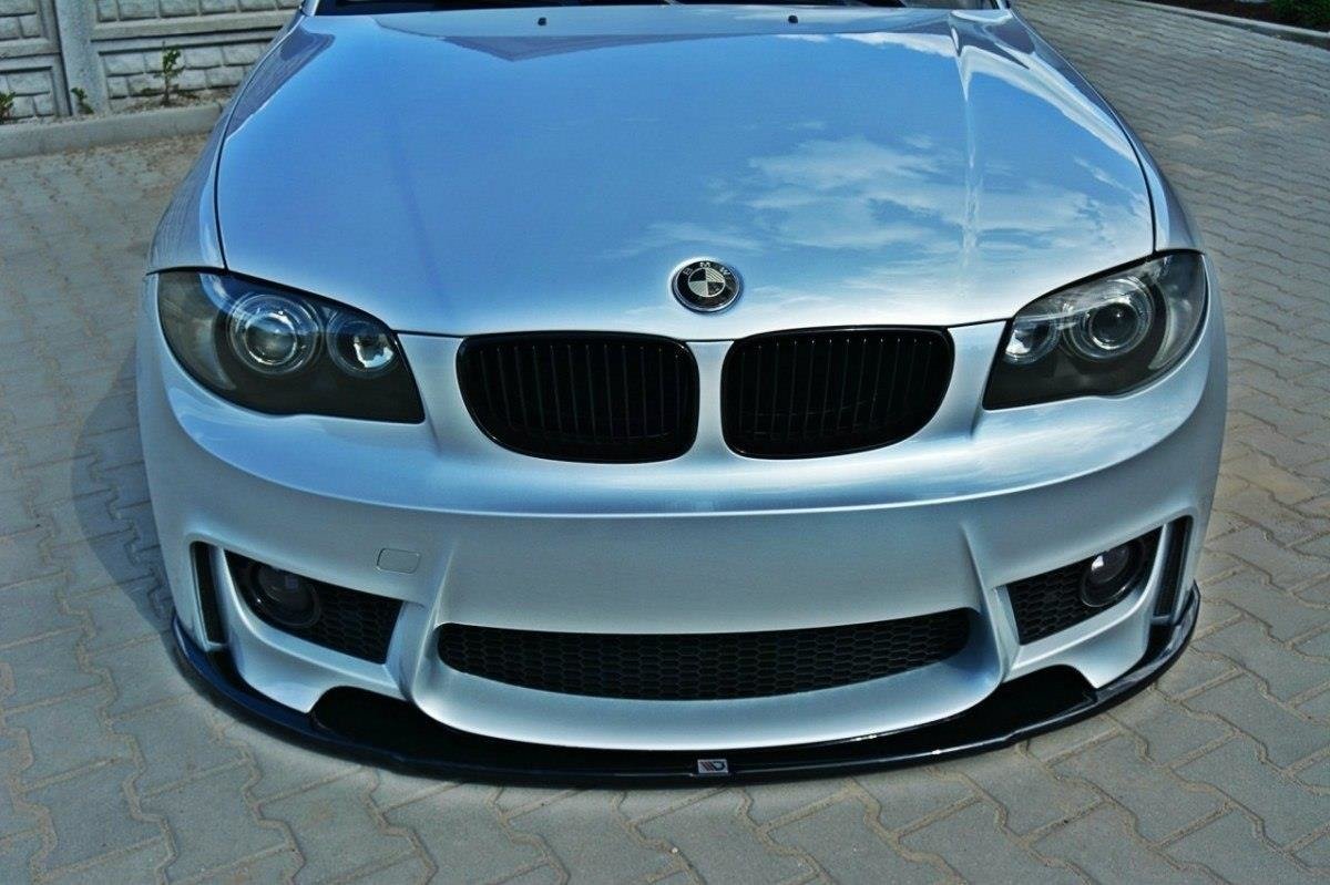Front Ansatz für BMW 1er E87 M-Design schwarz Hochglanz