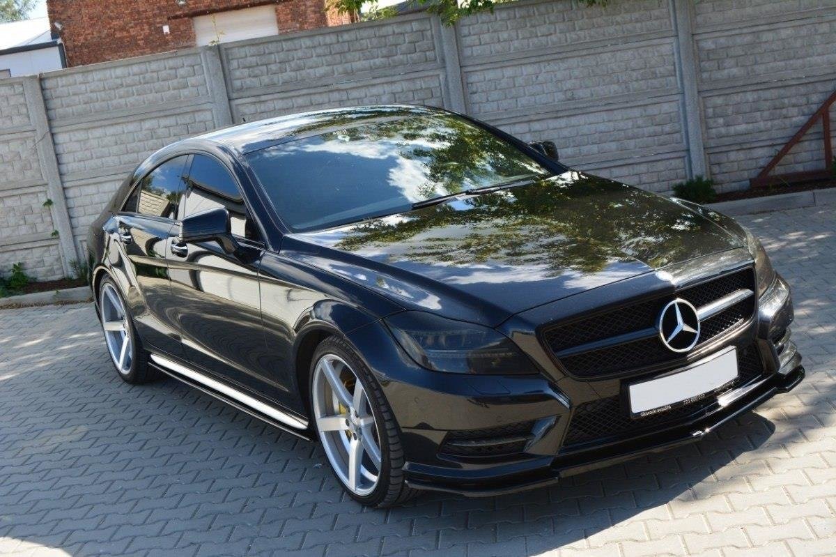 Front Ansatz für MERCEDES CLS C218 AMG LINE schwarz matt