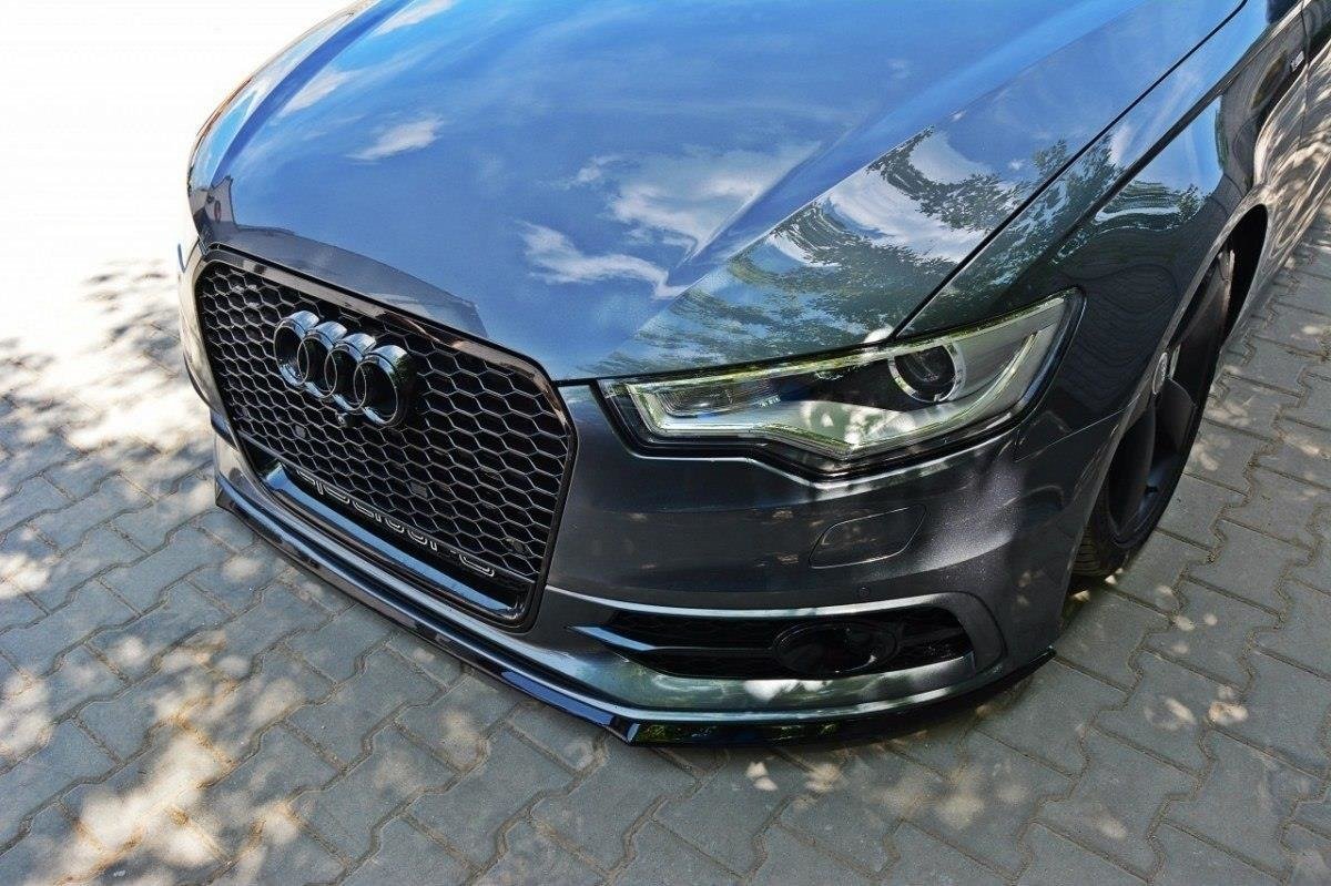 Front Ansatz V.2 für Audi S6 / A6 S-Line C7 schwarz Hochglanz