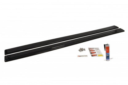 Seitenschweller Ansatz für Mitsubishi Lancer Evo X schwarz matt
