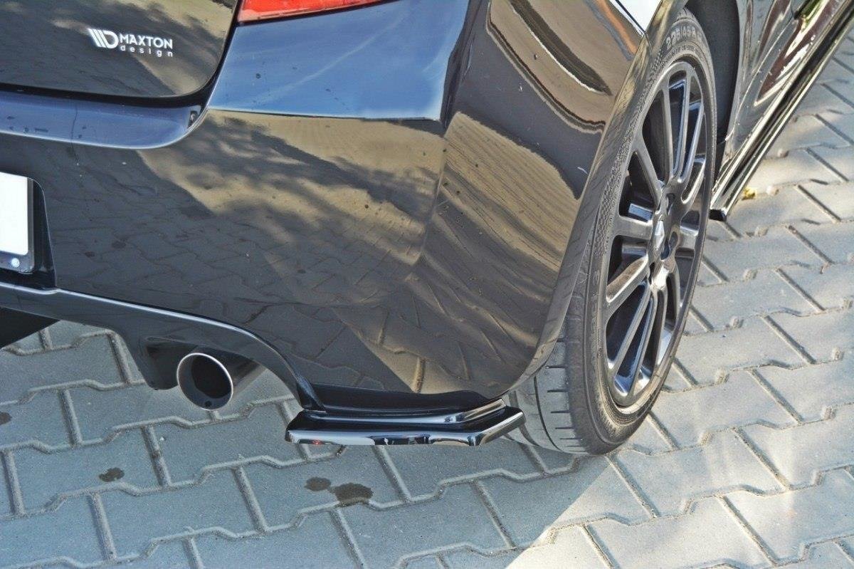 Heck Ansatz Flaps Diffusor für RENAULT CLIO III RS schwarz matt