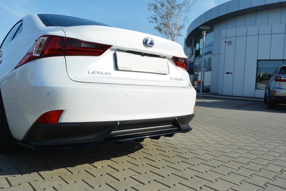 Mittlerer Diffusor Heck Ansatz für Lexus IS Mk3 H DTM LOOK schwarz matt