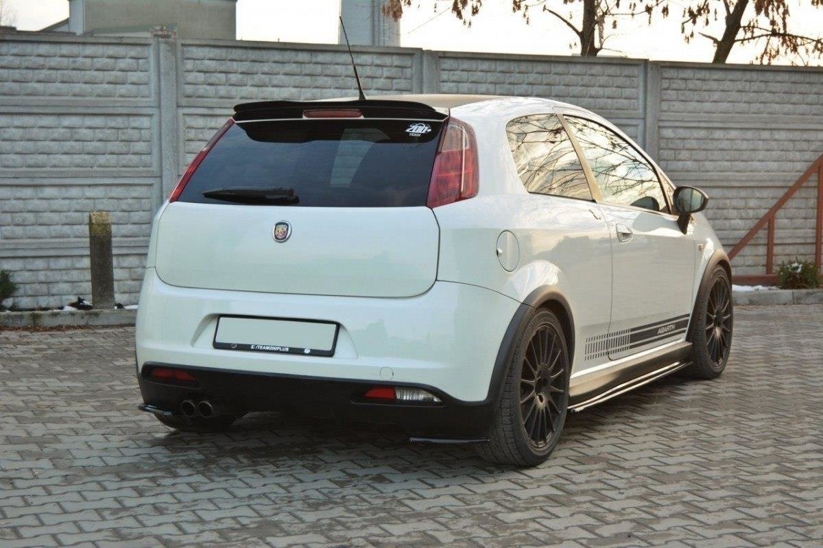 Heck Ansatz Flaps Diffusor für FIAT GRANDE PUNTO ABARTH schwarz matt