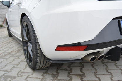 Diffusor Heck Ansatz für Heckschürze für SEAT LEON III FR