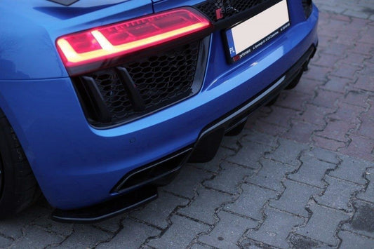 Heck Ansatz Flaps Diffusor für Audi R8 Mk.2 schwarz matt