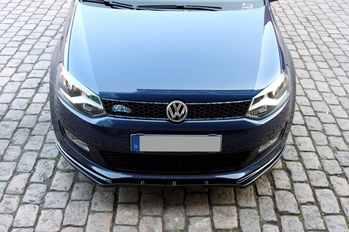 Front Ansatz für VW POLO MKV schwarz Hochglanz