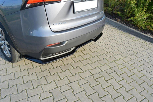 Mittlerer Diffusor Heck Ansatz für Lexus NX Mk1 H  schwarz Hochglanz