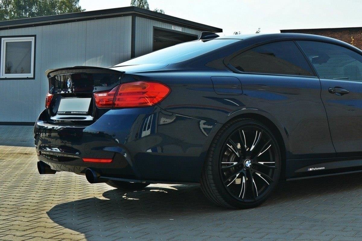 Heck Ansatz Flaps Diffusor für BMW 4er F32 M Paket Carbon Look