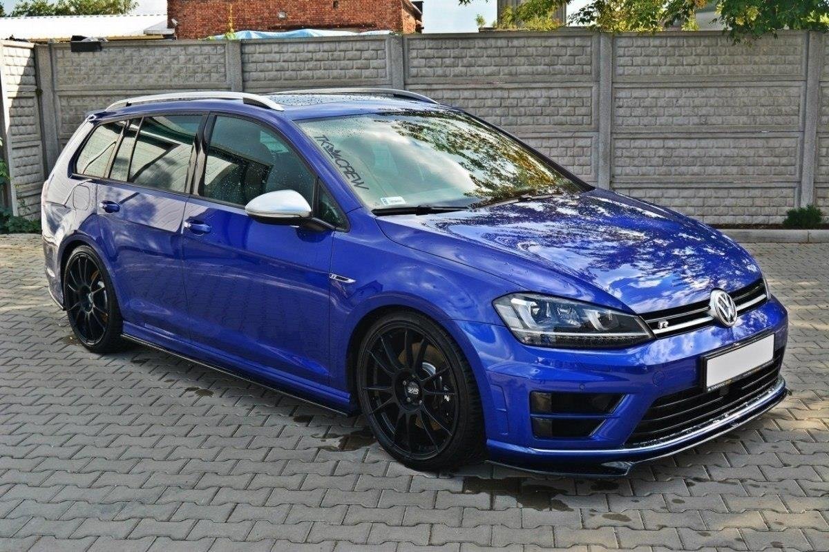 Seitenschweller Ansatz für V.1 für VW Golf 7 R / R-Line schwarz matt