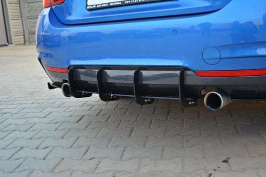Diffusor Heck Ansatz für Heckschürze für & Heck Ansatz Flaps Diffusor für BMW 4er F32 M Paket
