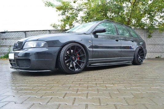Seitenschweller Ansatz für AUDI S4 B5 schwarz matt