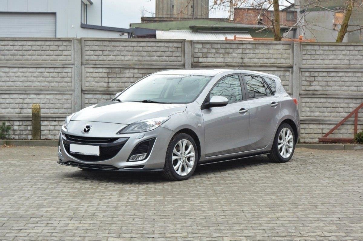 Seitenschweller Ansatz für MAZDA 3 MK2 SPORT (vor Facelift) schwarz matt