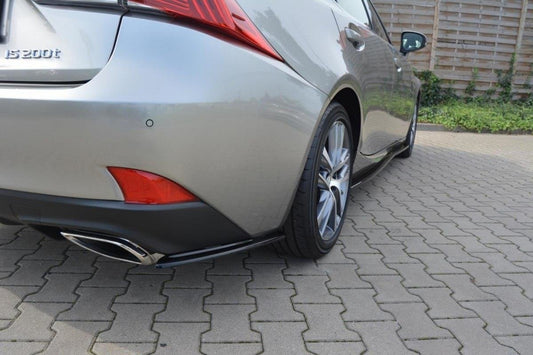 Heck Ansatz Flaps Diffusor für Lexus IS Mk3 Facelift T Carbon Look