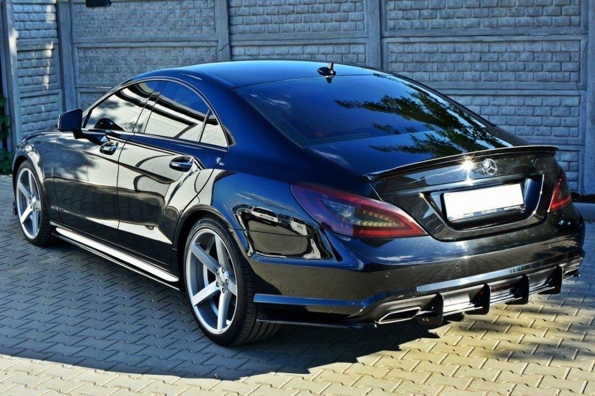 Diffusor Heck Ansatz für Heckschürze für MERCEDES CLS C218 AMG LINE