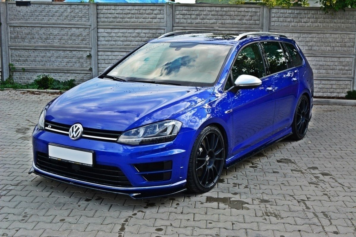 Front Ansatz V.2 für VW Golf 7 R / R-Line schwarz Hochglanz
