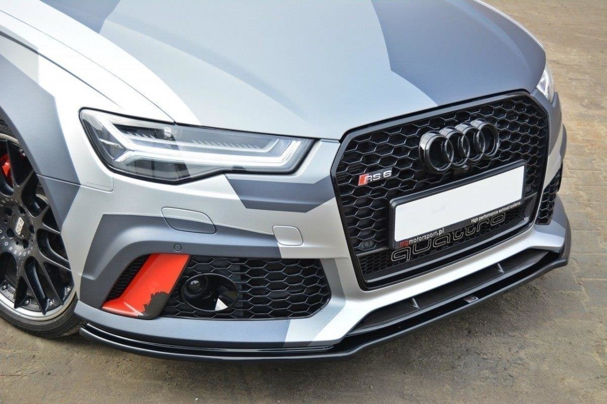 Front Ansatz V.1 für Audi RS6 C7 / C7 FL schwarz matt