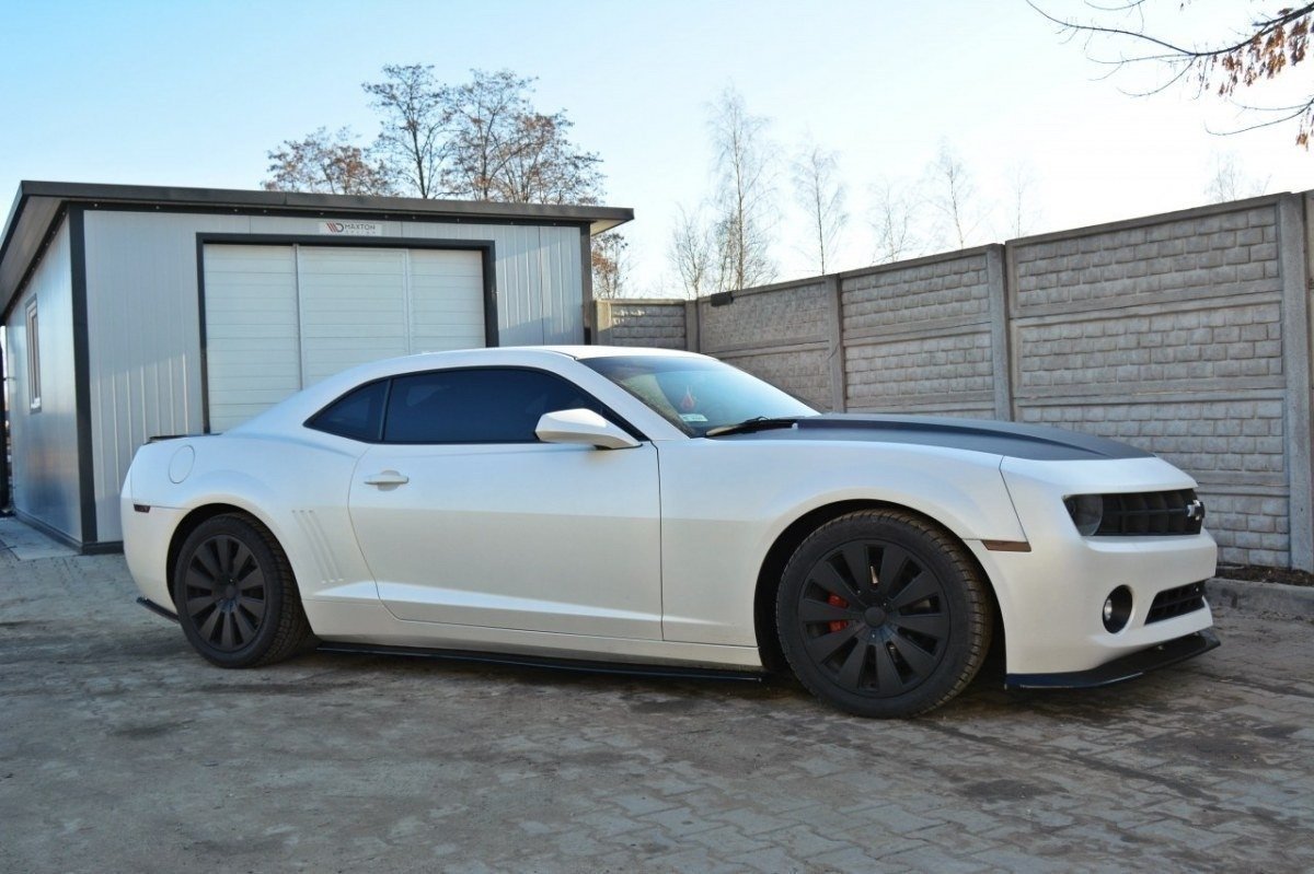 Seitenschweller Ansatz für CHEVROLET CAMARO V SS - US, EU VERSION (vor Facelift) schwarz Hochglanz