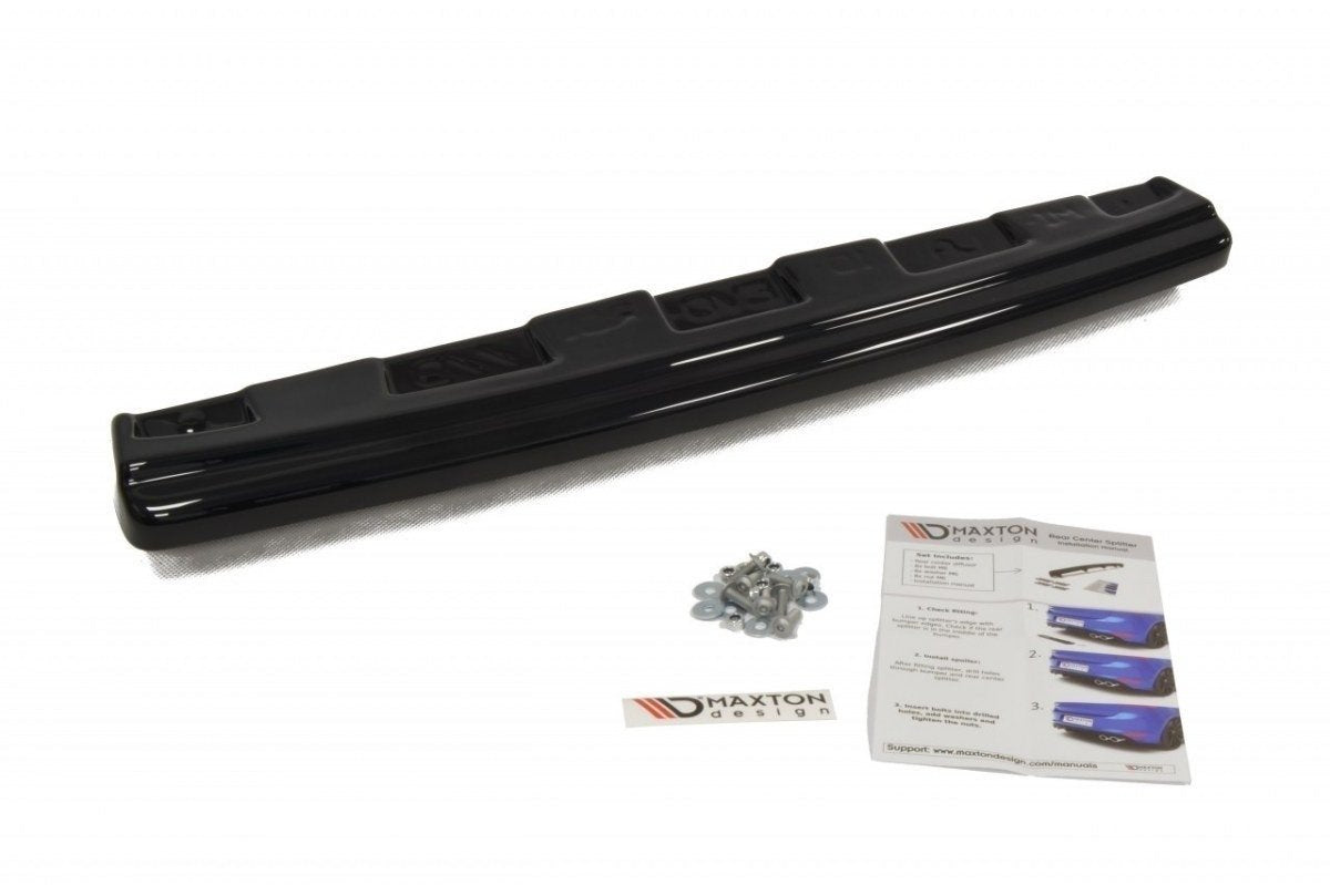 Mittlerer Diffusor Heck Ansatz für Mitsubishi Lancer Evo X im DTM LOOK schwarz Hochglanz