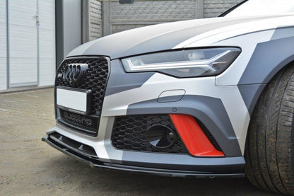 Front Ansatz V.1 für Audi RS6 C7 / C7 FL schwarz Hochglanz