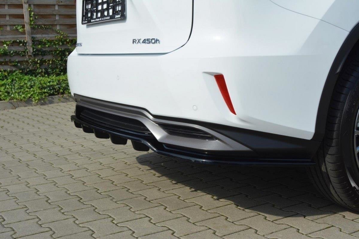 Mittlerer Diffusor Heck Ansatz für Lexus RX Mk4 H DTM LOOK schwarz matt