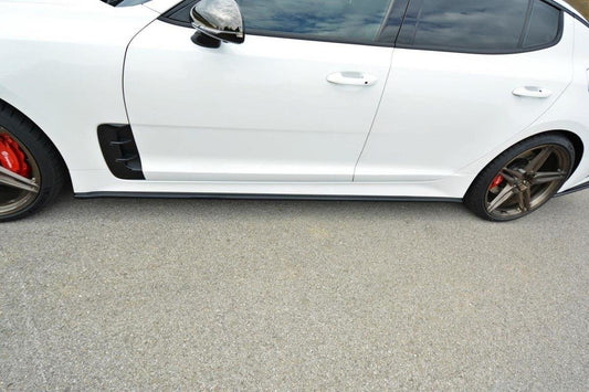 Seitenschweller Ansatz für KIA STINGER GT schwarz Hochglanz