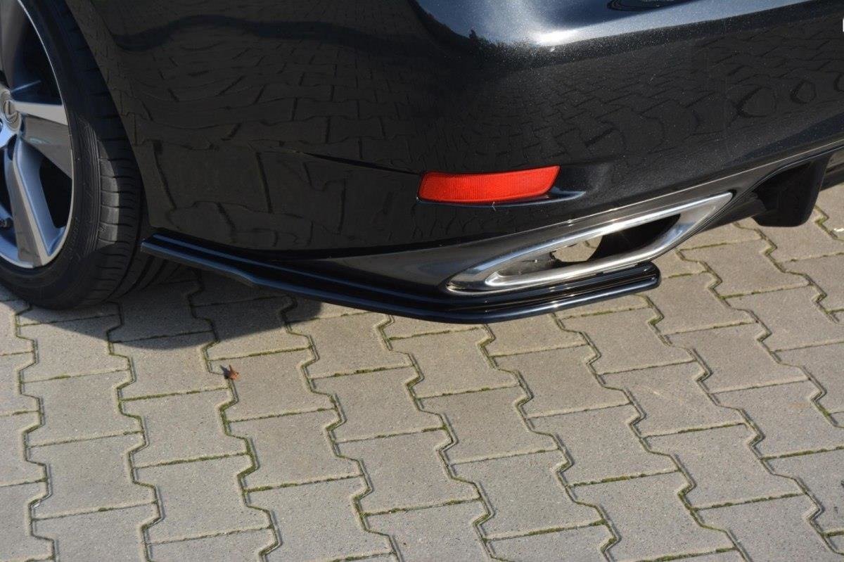 Heck Ansatz Flaps Diffusor für Lexus GS Mk4 Facelift T schwarz Hochglanz