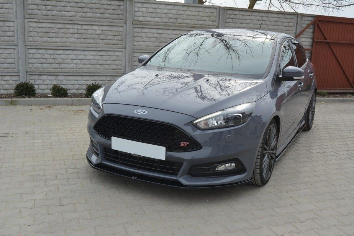 Front Ansatz V.2 für Ford Focus ST Mk3 FL schwarz Hochglanz