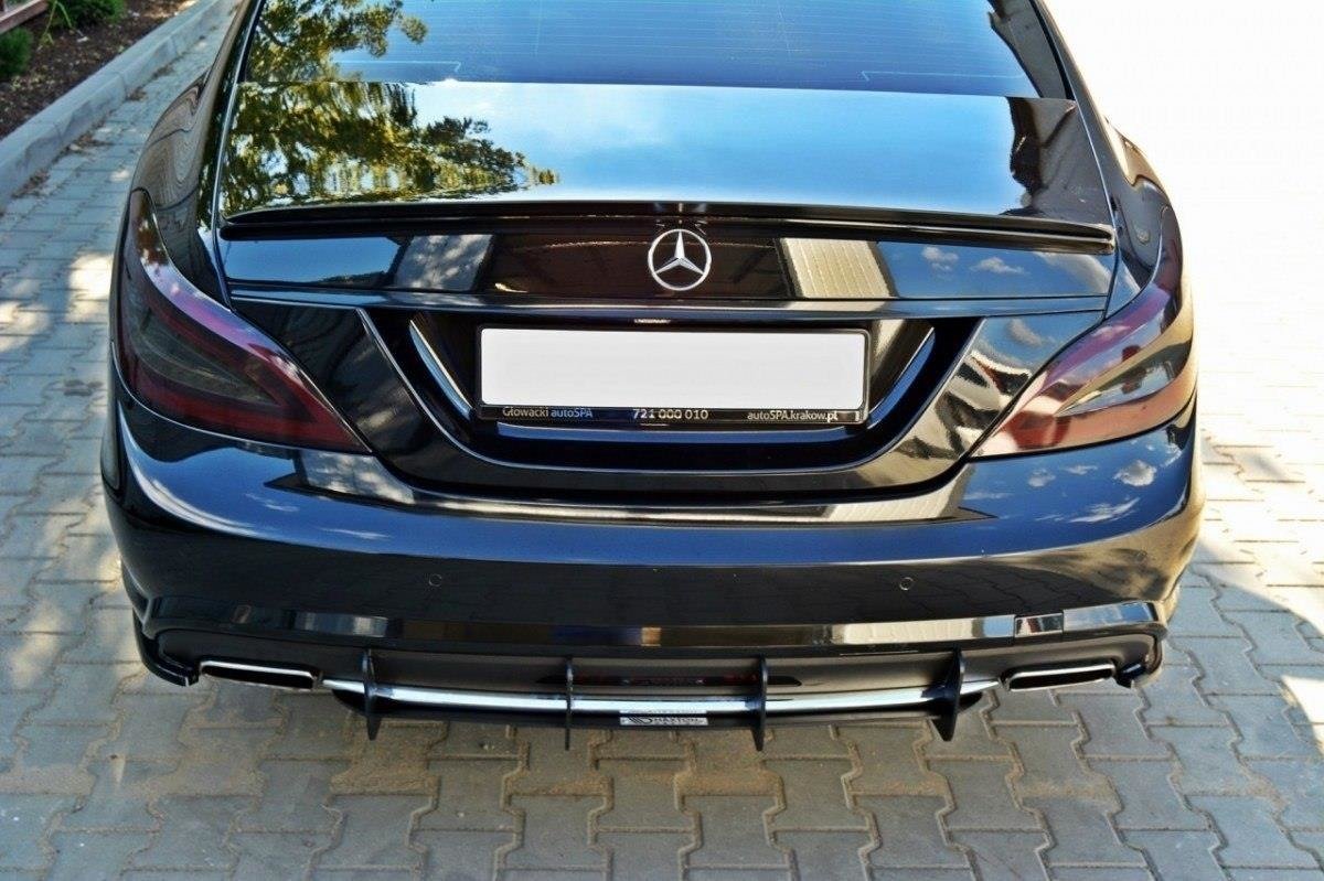 Diffusor Heck Ansatz für Heckschürze für MERCEDES CLS C218 AMG LINE