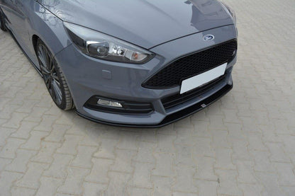 Front Ansatz V.2 für Ford Focus ST Mk3 FL schwarz Hochglanz