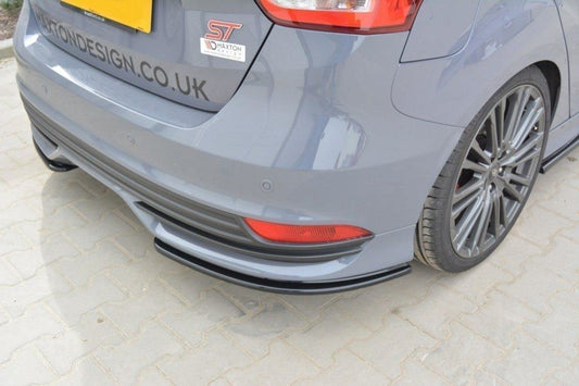 Heck Ansatz Flaps Diffusor für FORD FOCUS 3 ST Facelift Carbon Look
