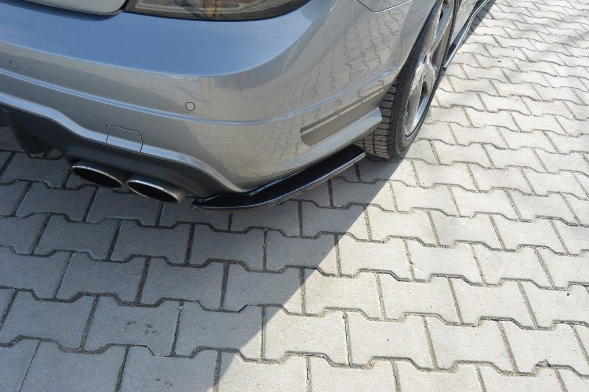 Heck Ansatz Flaps Diffusor für Mercedes C W204 63 AMG/AMG-Line Carbon Look