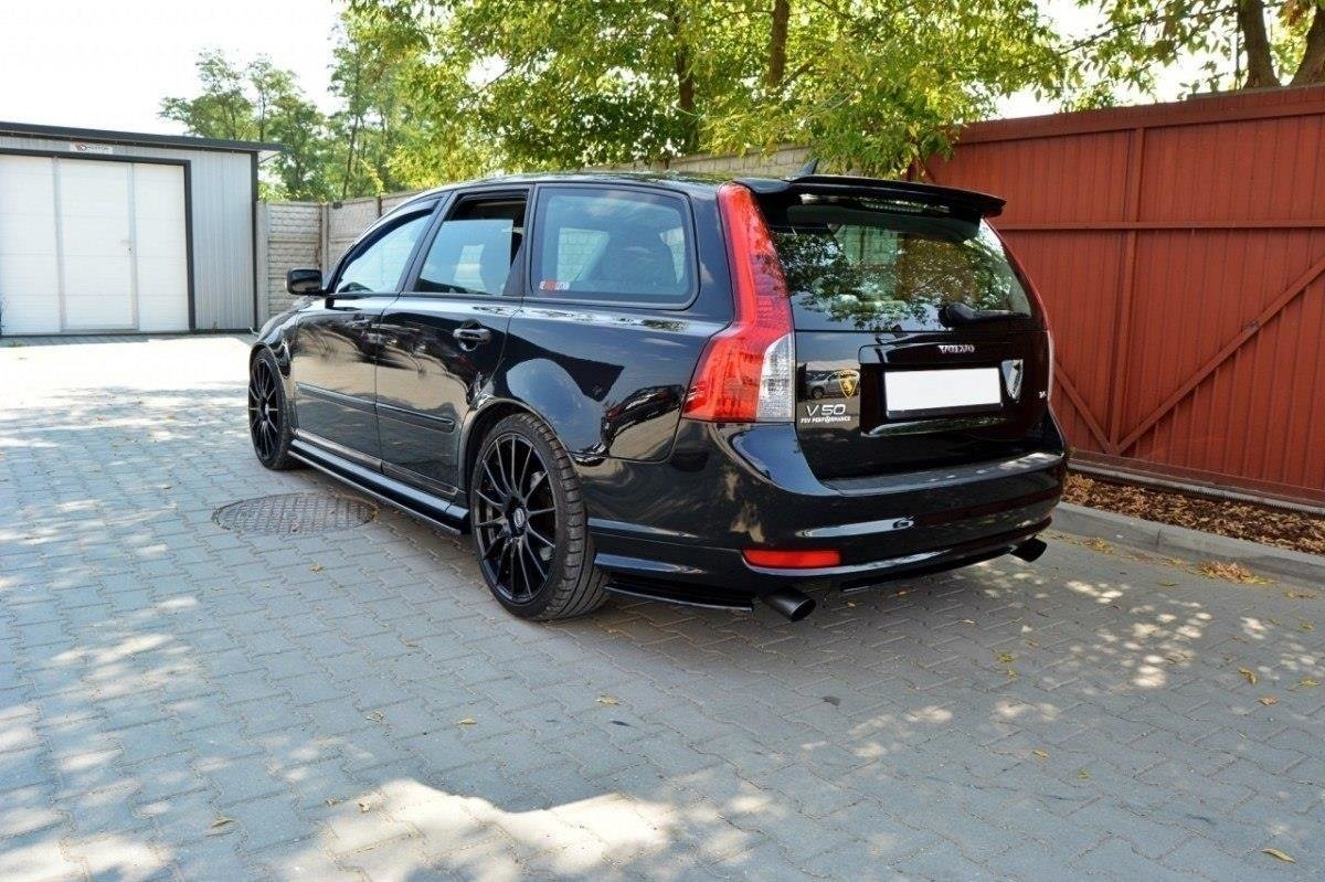 Seitenschweller Ansatz für VOLVO V50F R-DESIGN Carbon Look