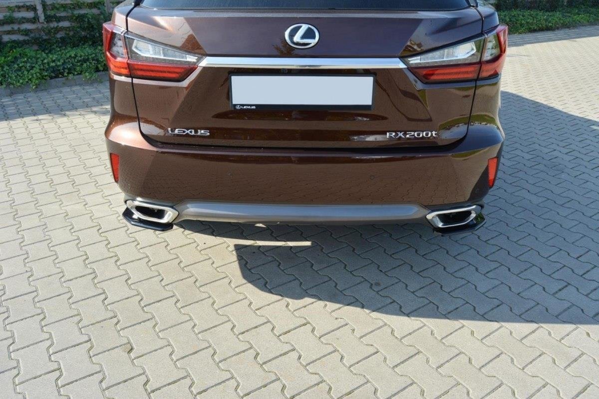 Heck Ansatz Flaps Diffusor für Lexus RX Mk4 T schwarz matt