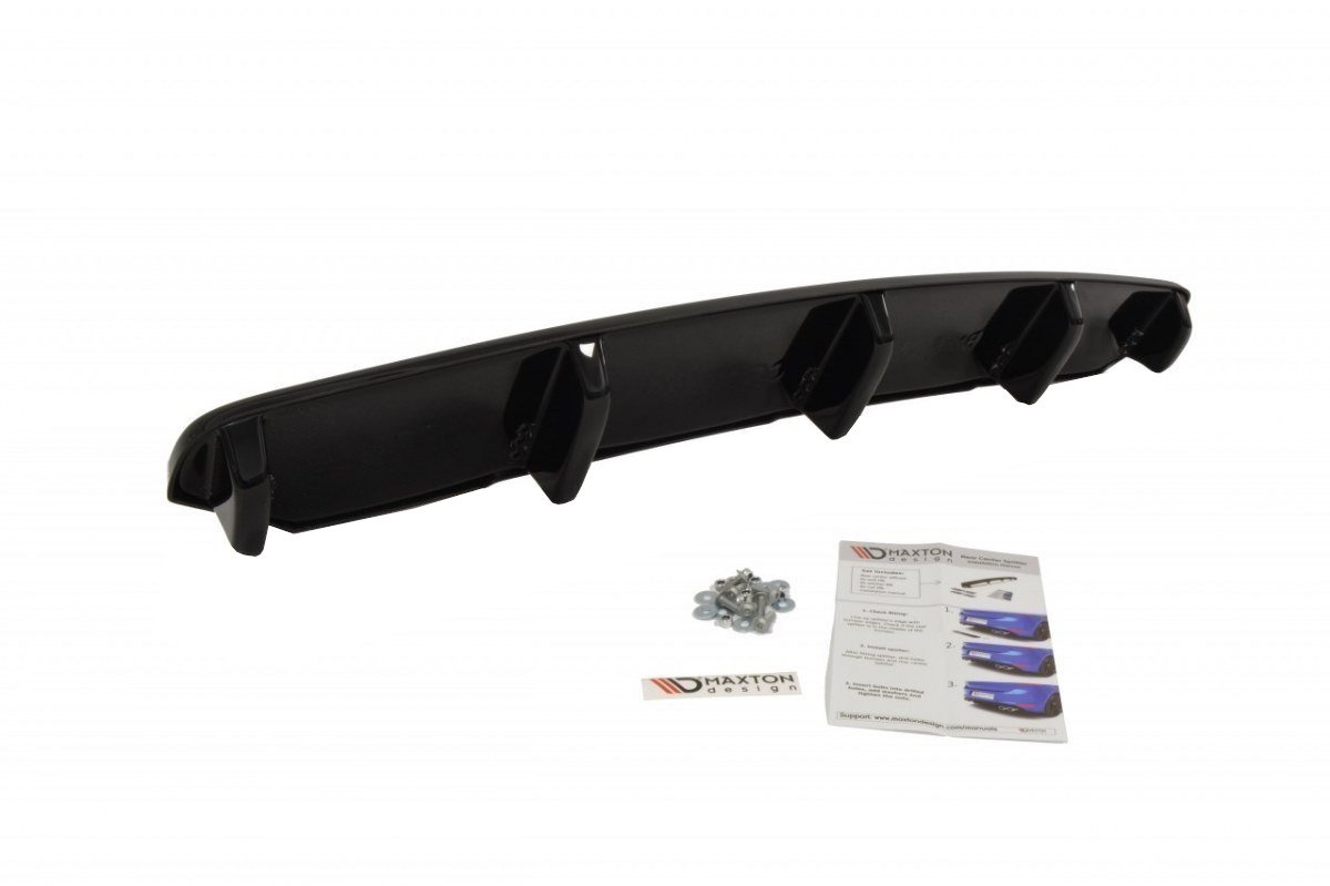 Mittlerer Diffusor Heck Ansatz für BMW 6er Gran Coupé M Paket DTM LOOK schwarz Hochglanz