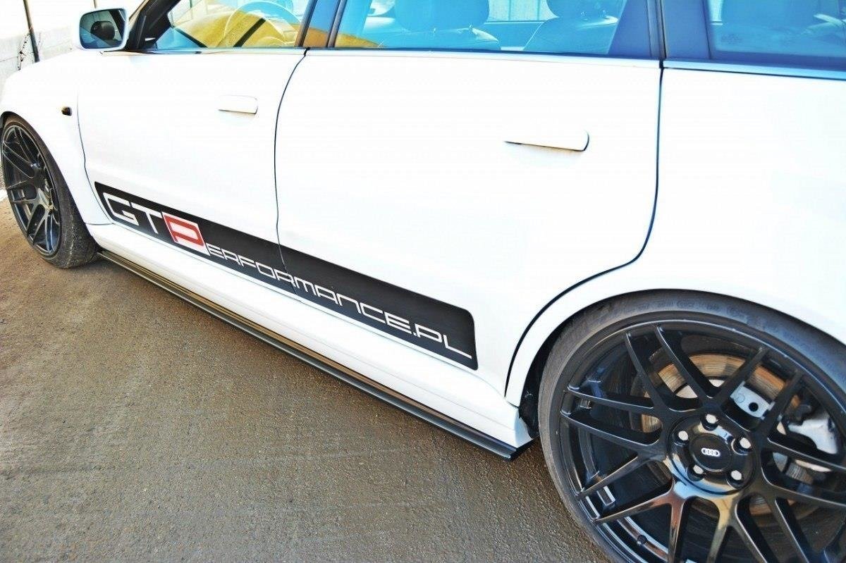 Seitenschweller Ansatz für AUDI RS4 B5 schwarz Hochglanz