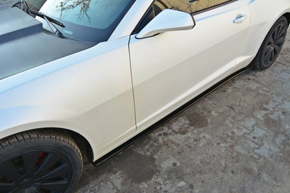 Seitenschweller Ansatz für CHEVROLET CAMARO V SS - US, EU VERSION (vor Facelift) schwarz Hochglanz