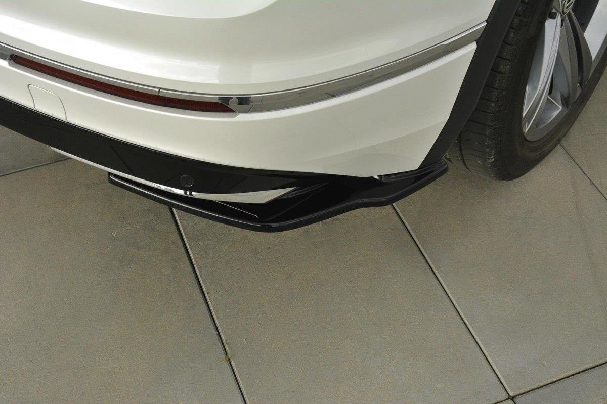 Heck Ansatz Flaps Diffusor für Vw Tiguan Mk2 R-Line Carbon Look
