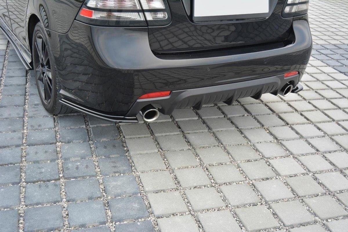 Heck Ansatz Flaps Diffusor für Saab 9-3 Aero Mk2 Facelift Carbon Look