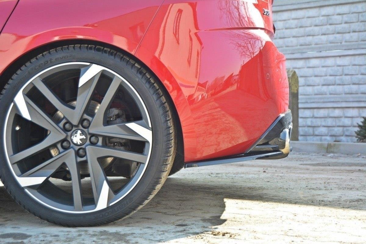 Heck Ansatz Flaps Diffusor für PEUGEOT 308 II GTI schwarz matt