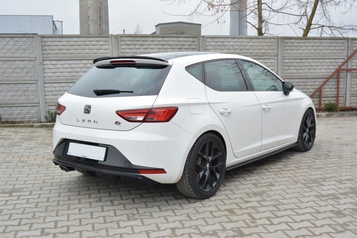 Diffusor Heck Ansatz für SEAT LEON III FR schwarz Hochglanz
