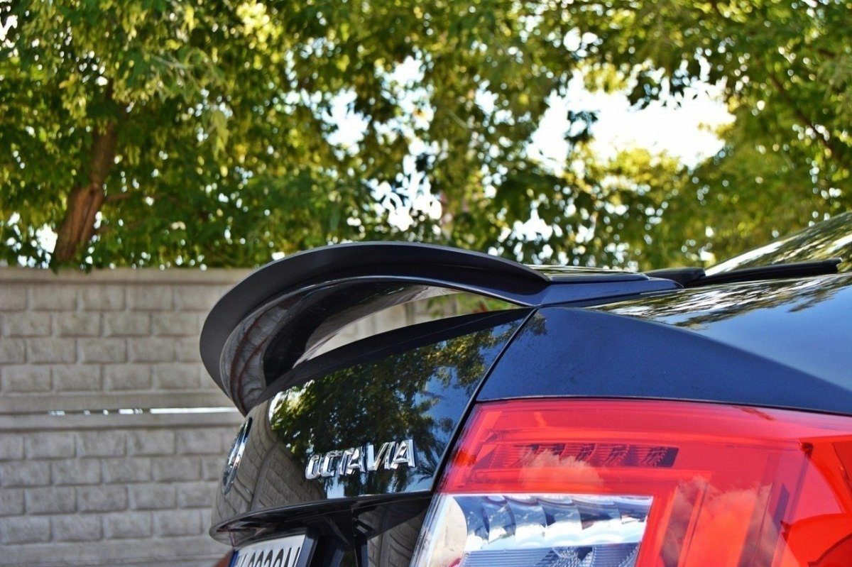 Spoiler CAP für SKODA OCTAVIA III RS PREFACE/FACELIFT schwarz matt