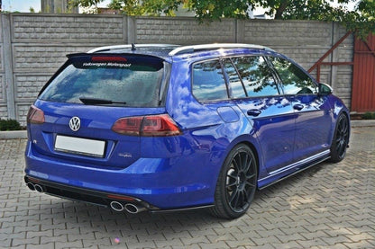 Heck Ansatz Flaps Diffusor für VW GOLF 7 R VARIANT schwarz matt