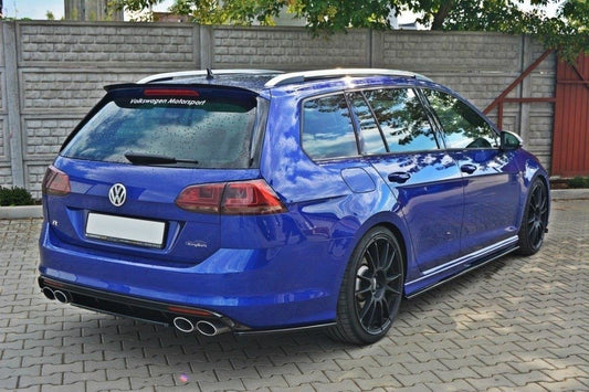 Heck Ansatz Flaps Diffusor für VW GOLF 7 R VARIANT Carbon Look