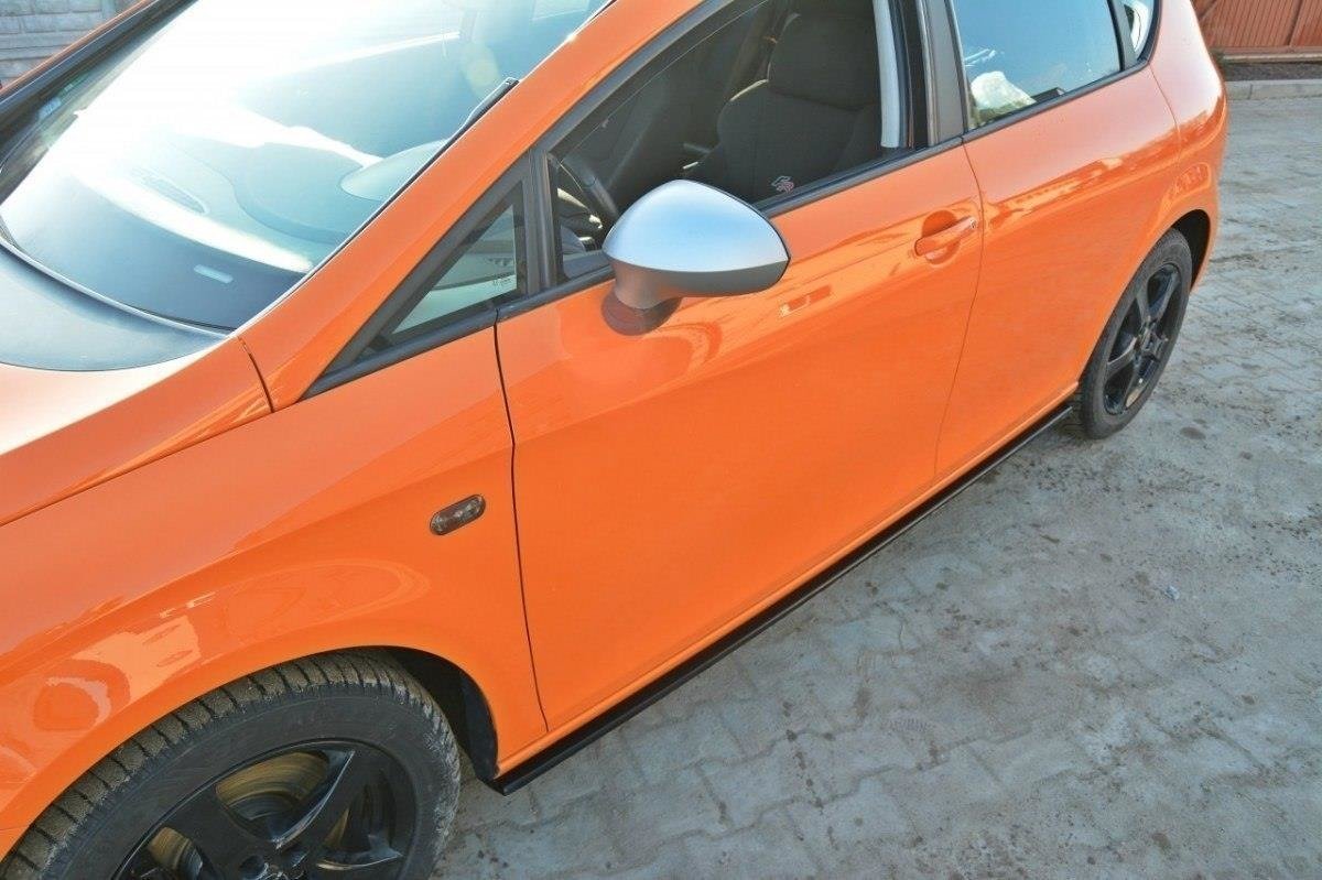 Seitenschweller Ansatz für SEAT LEON MK2 CUPRA / FR  schwarz Hochglanz
